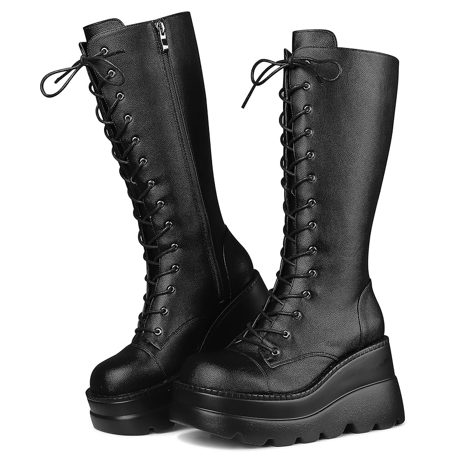 【Knuth Marf】skinny platform boots skinny platform boots/black | KNUTH MARF